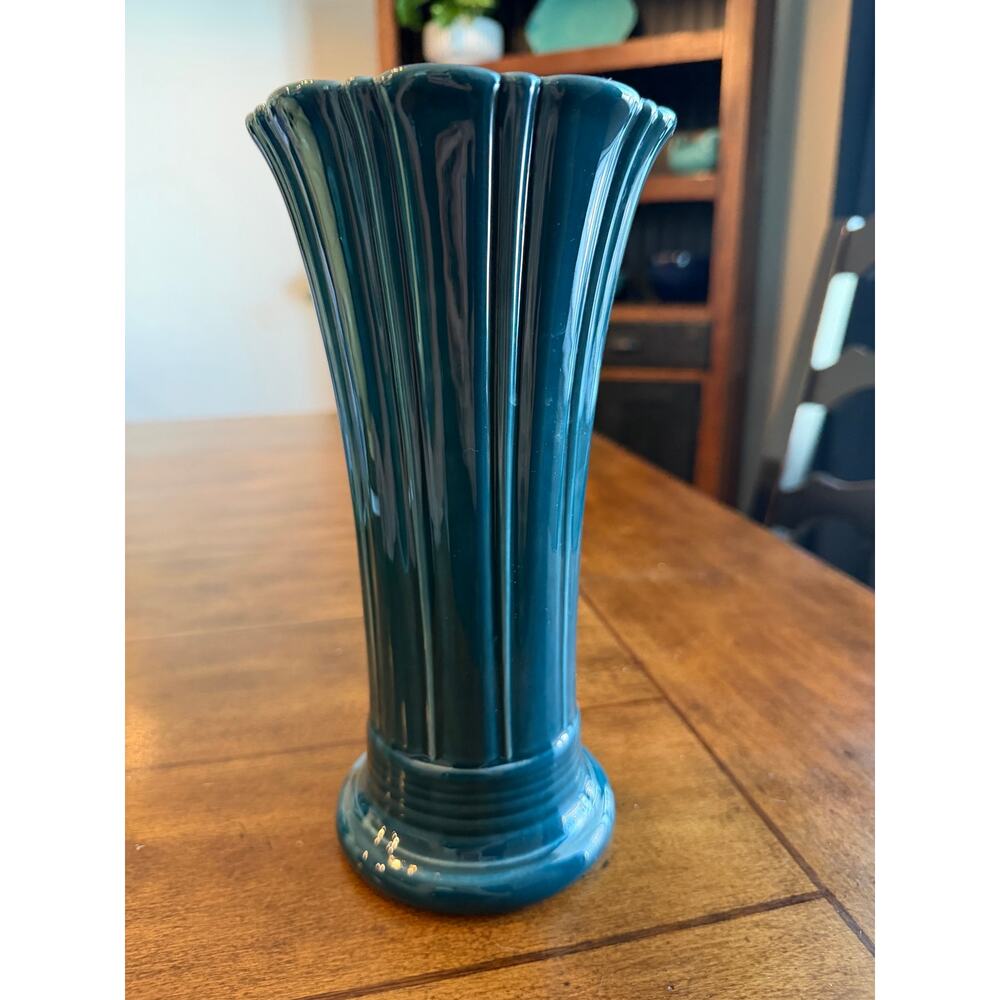 Fiesta juniper medium vase 9.5” HLC Fiestaware USA ceramic flower vase - Picture 5 of 14